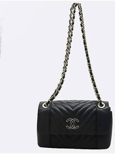 AS0260 Calfskin Chevron Flap Chain Shoulder Bag - CHANEL - BALAAN 2