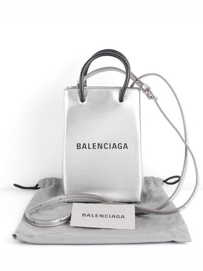 Phone holder cross bag silver - BALENCIAGA - BALAAN 2