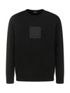 Square Logo Patch Sweatshirt Black - CP COMPANY - BALAAN 1