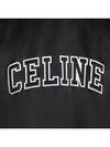 Men's Logo Patch Satin Bomber Jacket Black - CELINE - BALAAN 6