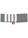 Jersey Stitch Merino Striped Headband Gray - THOM BROWNE - BALAAN.
