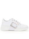 Viv Metal Buckle Low Top Sneakers White - ROGER VIVIER - BALAAN 1