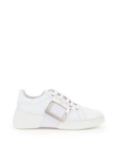 Viv Metal Buckle Low Top Sneakers White - ROGER VIVIER - BALAAN 1