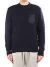 Men's Back Stitch Alpaca Knit Top Navy - MAISON MARGIELA - BALAAN 2