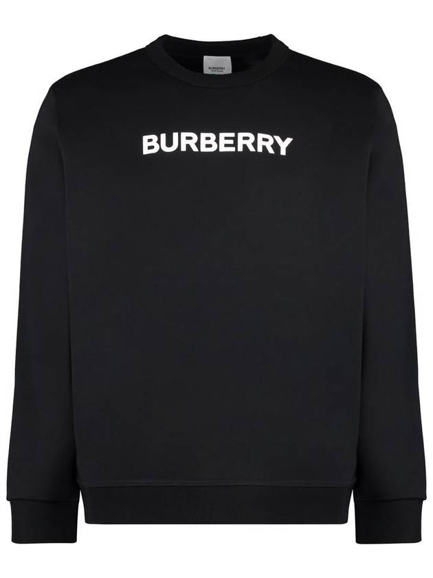 Logo Print Crew Neck Sweatshirt Black - BURBERRY - BALAAN 2