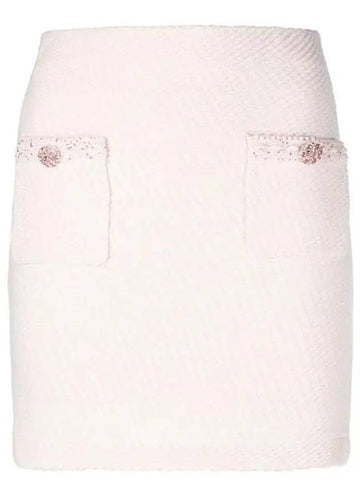 women's knit mini H-line skirt pink - SELF PORTRAIT - BALAAN.