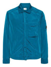 Chrome-R Pocket Over Long Sleeve Shirt Blue - CP COMPANY - BALAAN 3