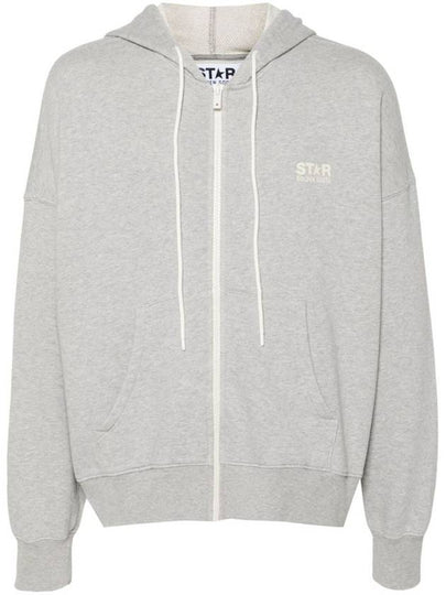 Star Logo Zip-Up Hoodie Melange Grey - GOLDEN GOOSE - BALAAN 2