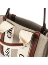 Woody Small Canvas Tote Bag White Brown Beige - CHLOE - BALAAN 6