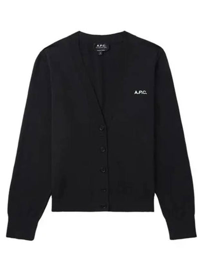 Bee Logo V-neck Cardigan Black - A.P.C. - BALAAN 2