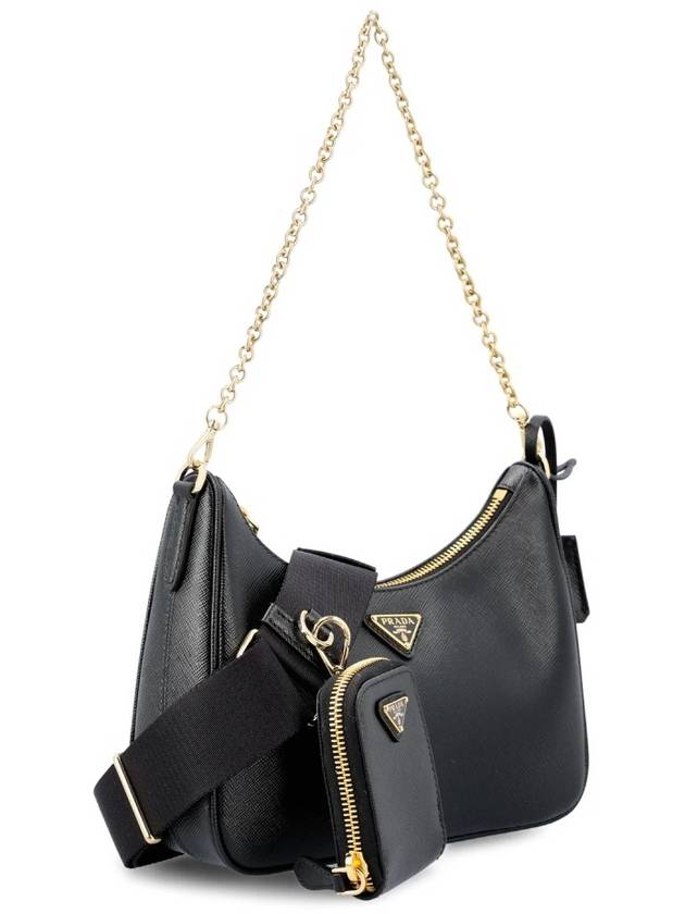 Re-Edition 2005 Saffiano Leather Shoulder Bag Black - PRADA - BALAAN 3