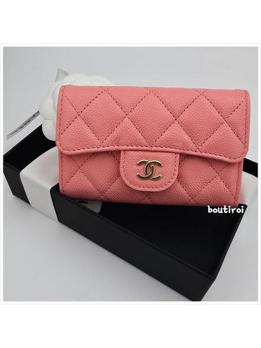 25C Classic Snap Knock Tok Card Wallet Pink AP0214 - CHANEL - BALAAN 1