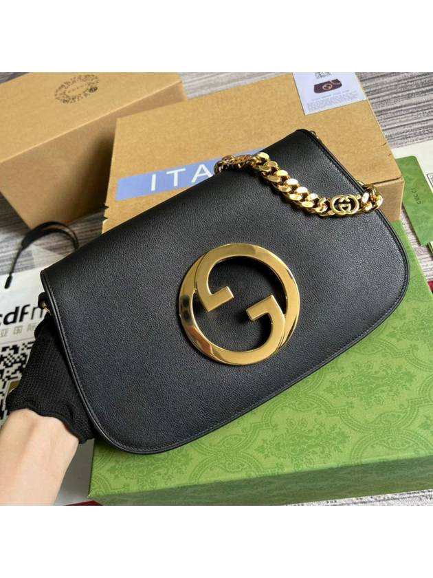 Blondie Interlocking G Shoulder Bag Black - GUCCI - BALAAN 5