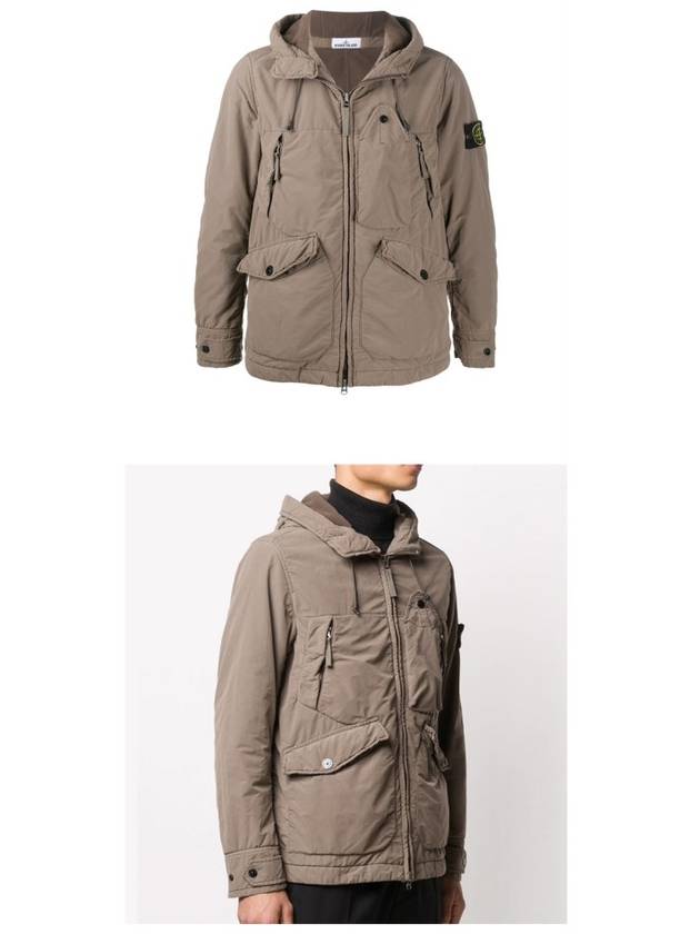 David Light TC Mircropile Hooded Jacket Brown - STONE ISLAND - BALAAN 5