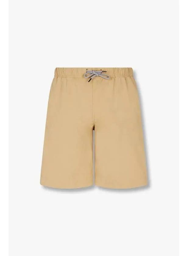 PS logo patch drawstring shorts beige - PAUL SMITH - BALAAN 1