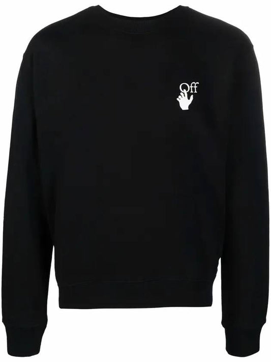 Men's Hand Off Logo Sweatshirt Black - OFF WHITE - BALAAN.