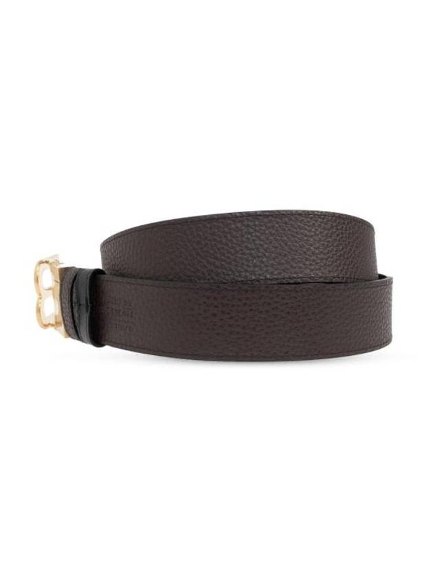 B Buckle Reversible Leather Belt Brown - BALLY - BALAAN 3