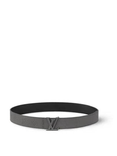 LV Taurillon 40mm Reversible Leather Belt Dark Grey - LOUIS VUITTON - BALAAN 2