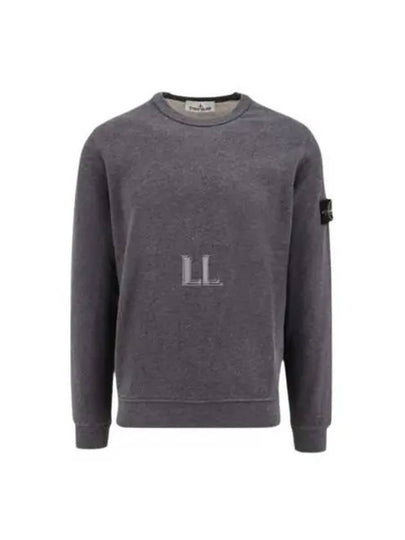 Wappen Patch Crew Neck Cotton Sweatshirt Dark Grey - STONE ISLAND - BALAAN 2