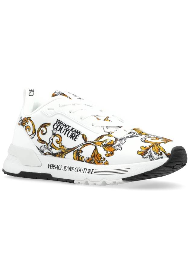 Versace Jeans Couture Sneakers With Barocco Pattern, Women's, White - VERSACE - BALAAN 4