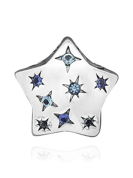 Bold Sparkling Star Charm Sterling Silver Blue - PANDORA - BALAAN 1