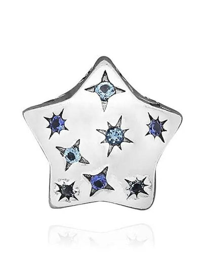 Bold Sparkling Star Bracelet Charm Silver Blue - PANDORA - BALAAN 2