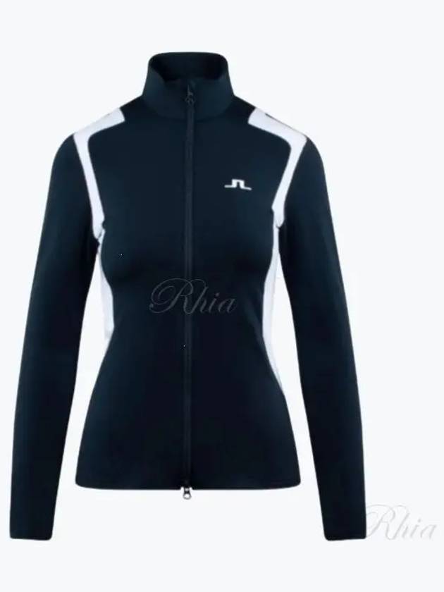 Women's Mae Zip Mid Layer Track Jacket Navy - J.LINDEBERG - BALAAN 2