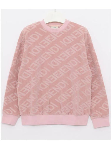 Logo All-Over Sweatshirt Pink - FENDI - BALAAN 1