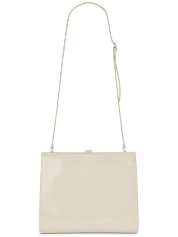 Le Anne Marie Small Vinyl Shoulder Bag Desert Sand - SAINT LAURENT - BALAAN 1