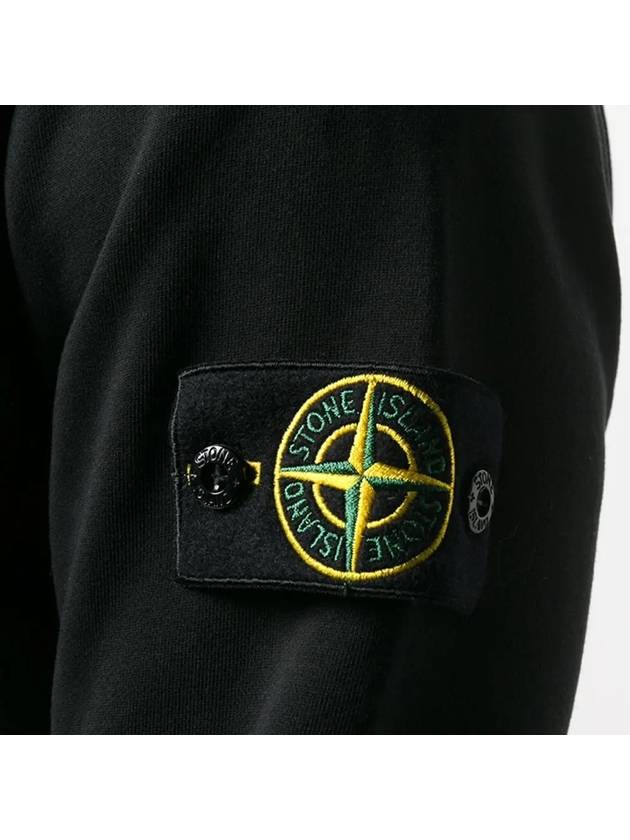 Men's Zipper Pocket Wappen Sweatshirt Black - STONE ISLAND - BALAAN 4