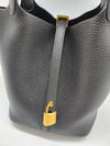 Picotin Lock 22 Tote Bag Gold Noir - HERMES - BALAAN 7