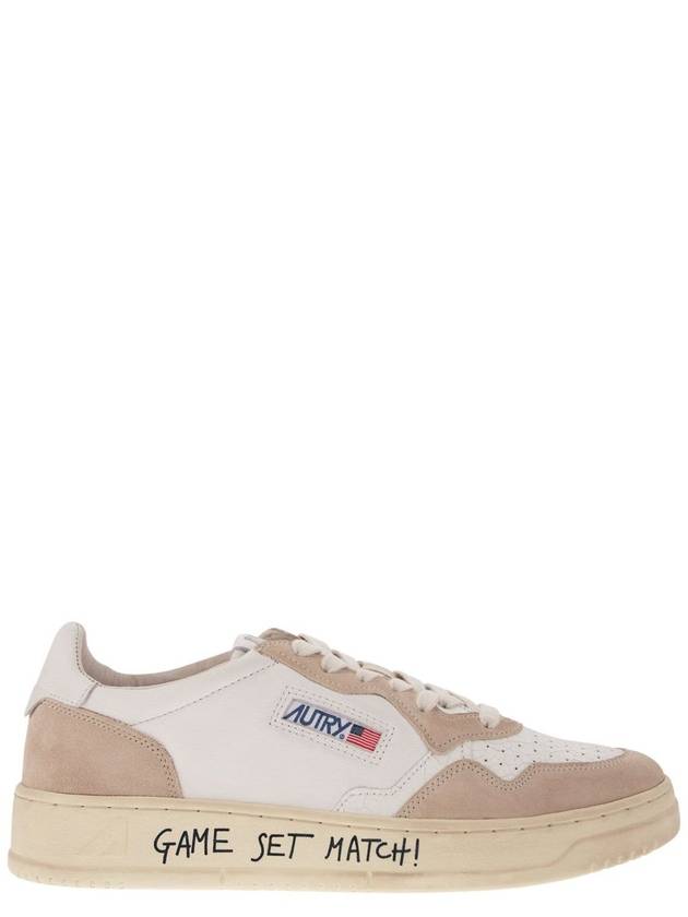 Men's Medalist Low Top Sneakers Beige - AUTRY - BALAAN 2