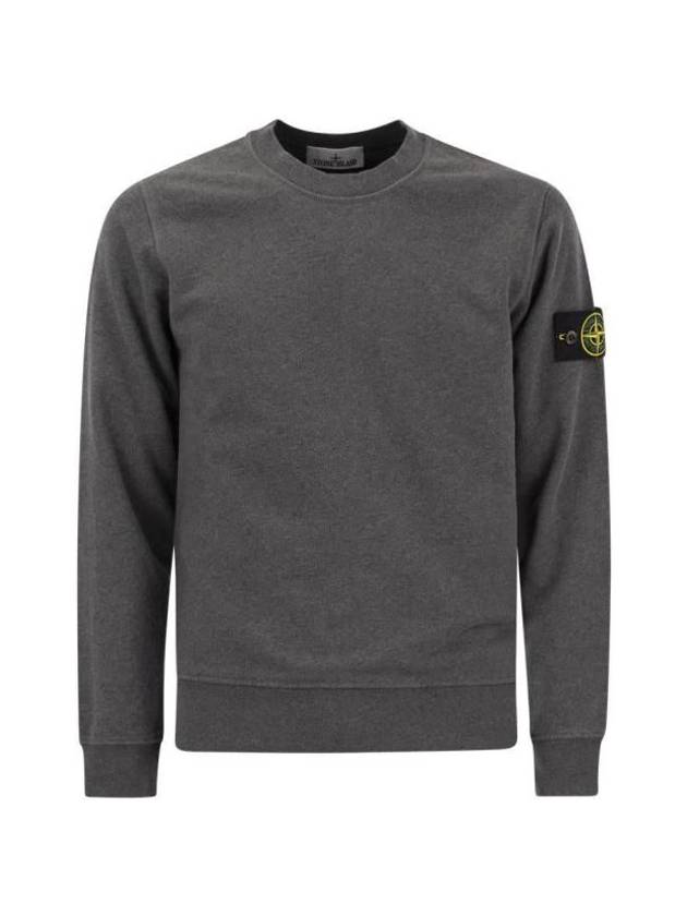 Wappen Patch Garment Dyed Sweatshirt Grey - STONE ISLAND - BALAAN 1