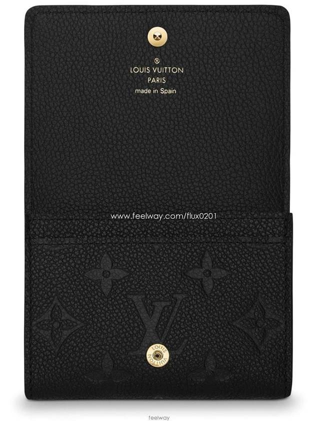 Monogram Embossed Leather Card Wallet Black - LOUIS VUITTON - BALAAN 6