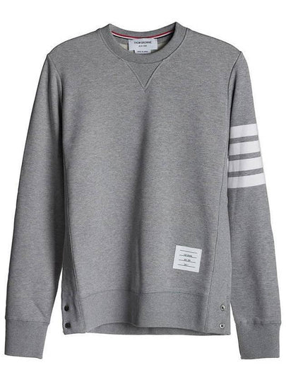 4 Bar Loopback Jersey Sweatshirt Light Grey - THOM BROWNE - BALAAN 2