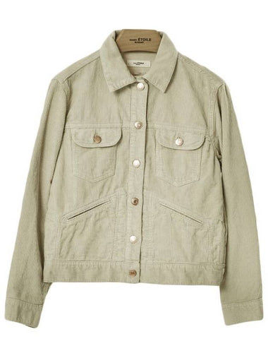 Softya Corduroy Jacket Beige - ISABEL MARANT - BALAAN 1