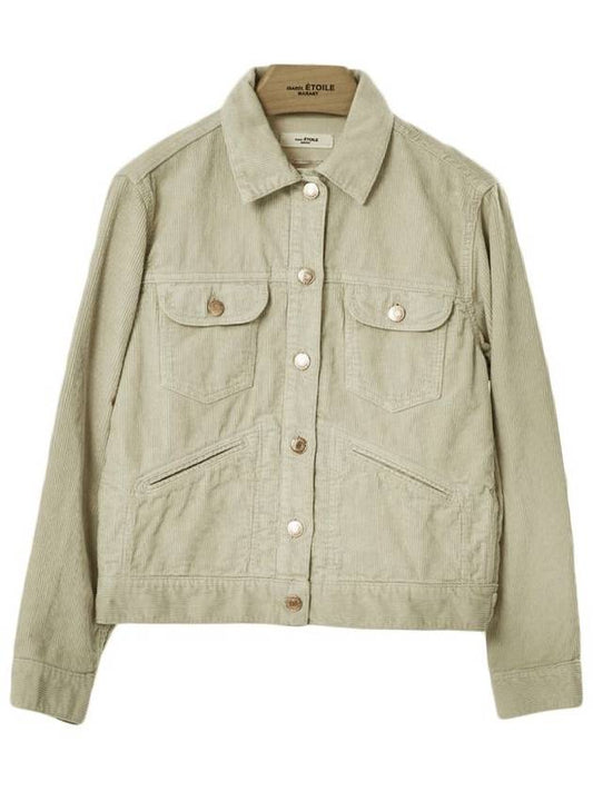 Softya Corduroy Jacket Beige - ISABEL MARANT - BALAAN 1