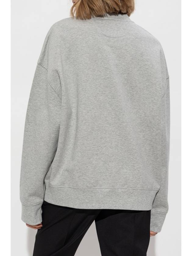 Stella McCartney Sweatshirt With Logo-shaped Appliqué, Women's, Grey - STELLA MCCARTNEY - BALAAN 4