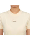 Le Gros Grain Short Sleeve T-Shirt Light Beige - JACQUEMUS - BALAAN 8