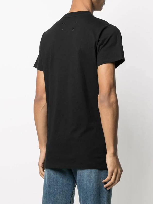 Men's Icon Print Short Sleeve T-Shirt Black - MAISON MARGIELA - BALAAN 5