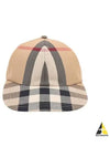 Embroidered Logo Check Cotton Ball Cap Beige - BURBERRY - BALAAN 2