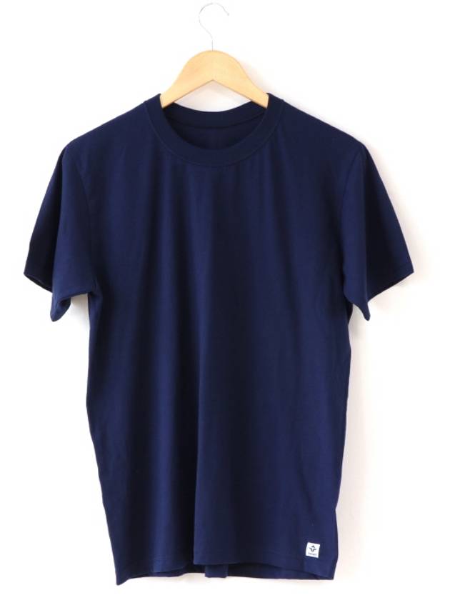 Plain Round Short Sleeve T-Shirt Navy - SUPENER - BALAAN 4