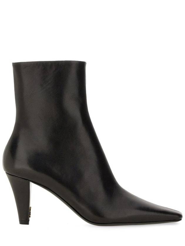 Jill Leather Ankle Boots Black - SAINT LAURENT - BALAAN 2