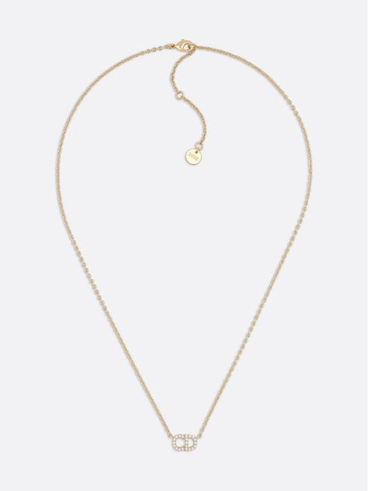 Claire D Rune White Crystal Necklace Gold - DIOR - BALAAN 2