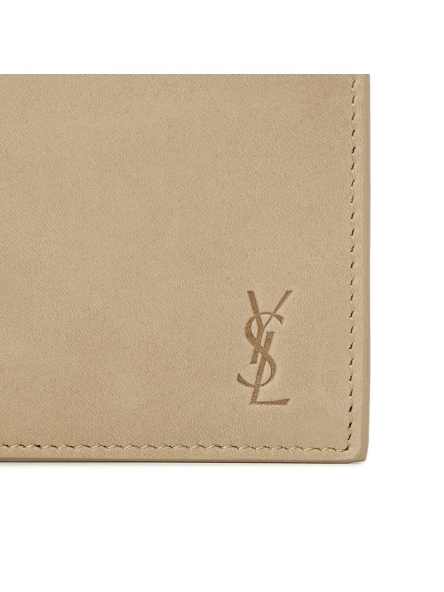 Cassandre Logo Bifold Half Wallet Beige - SAINT LAURENT - BALAAN 7