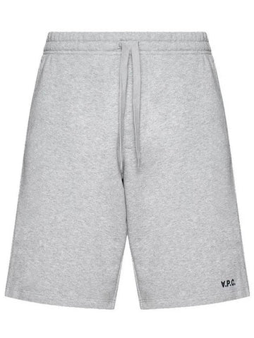 Men's Logo Drawstring Waist Track Shorts Grey - A.P.C. - BALAAN 1