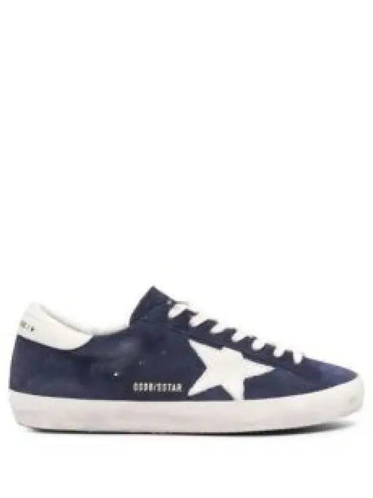 Superstar Suede Low Top Sneakers Navy - GOLDEN GOOSE - BALAAN 2