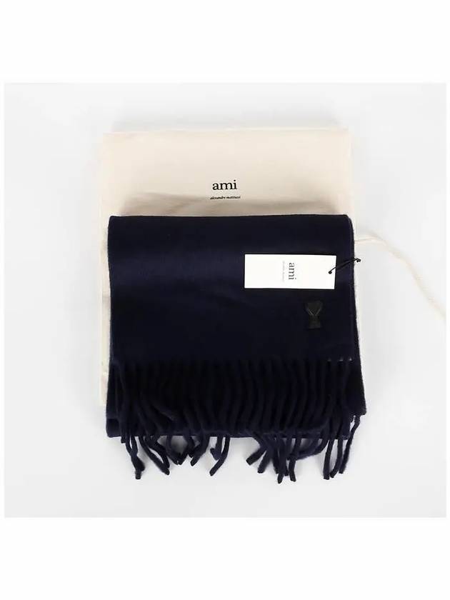 Muffler Scarf USF421AW0059 4011 NAVY BLUE - AMI - BALAAN 7