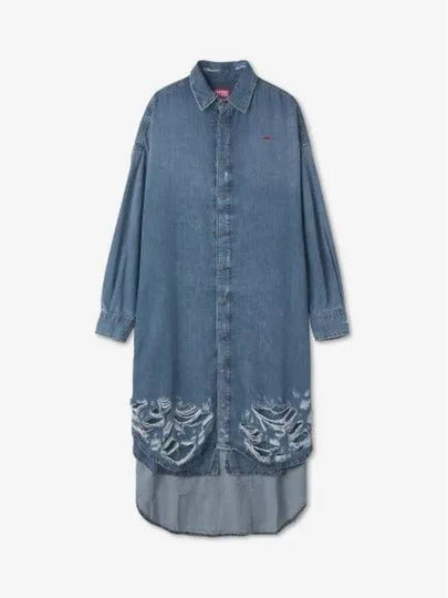 DE Davis L Denim Long Dress Blue - DIESEL - BALAAN 2