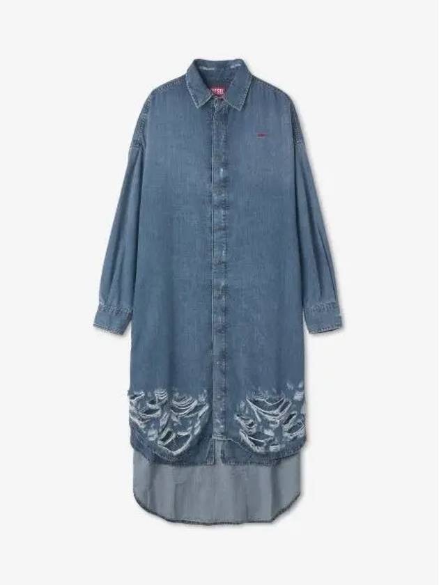 DE Davis L Denim Long Dress Blue - DIESEL - BALAAN 2